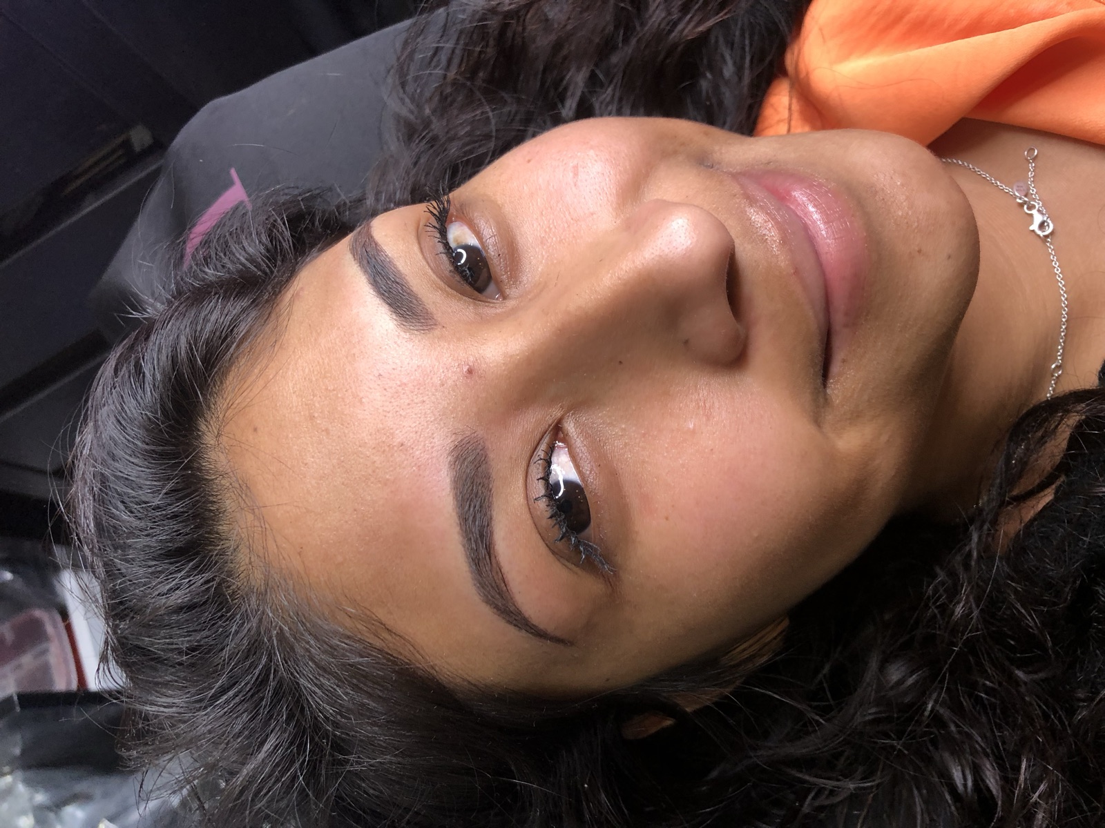 Brow shading result — crisp defined brows